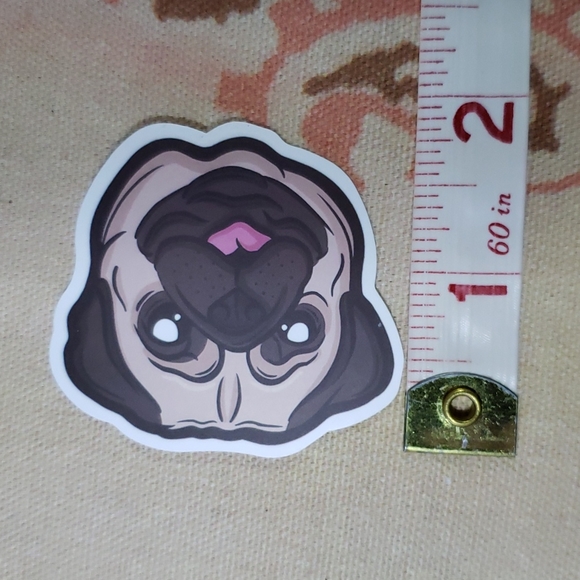 (B) Pug Dog Sticker Doggie Dog Mom Puppy - Picture 2 of 3